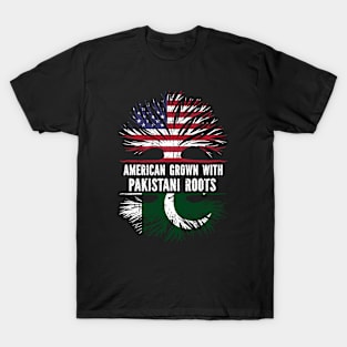 American Grown with Pakistani Roots USA Flag T-Shirt